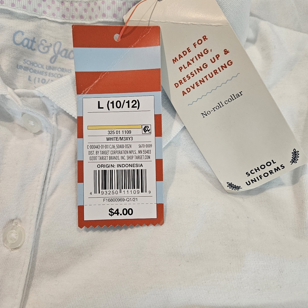 Cat & Jack White Kids Polo Shirt Set - Picture 2 of 2